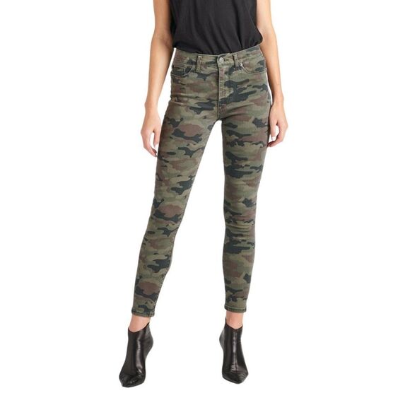 hudson Barbara High Rise Skinny Jeans in Camo - Picture 1 of 13
